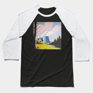 Nuclear Power Plants Oil Painting Baseball T-Shirt